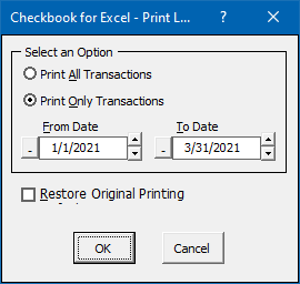 Print Ledger Form