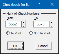 Select Checks Form